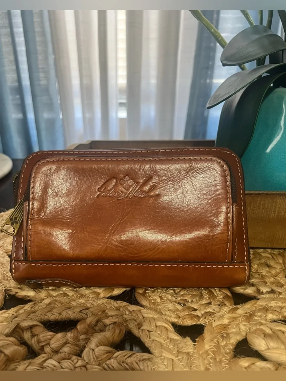 Patricia Nash Cognac Brown Leather Wrislet - Picture 5 of 6